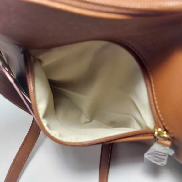 NWT VIETA Fringed Rhinestone Crossbody Purse Brown Faux Leather Back Pocket - Picture 10 of 15